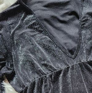 Black shiny shirt